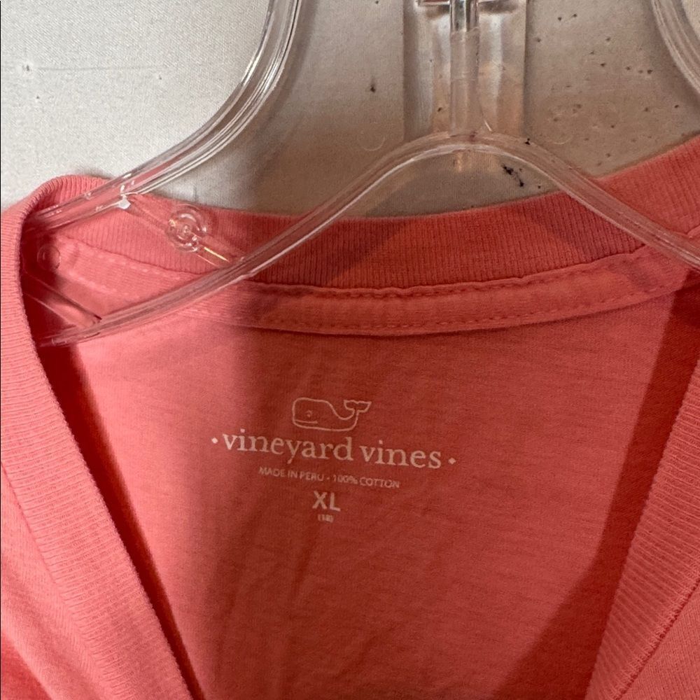 Vineyard Vines Girl’s Short Sleeve Coral Tee. Size XL Youth. - Picture 4 of 6